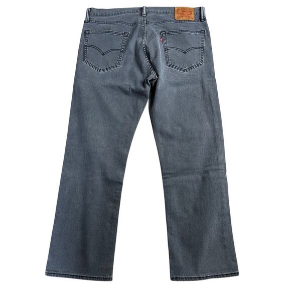 Levi's 504 Mens Gray Straight Leg Jeans 36x28 - Picture 2 of 6